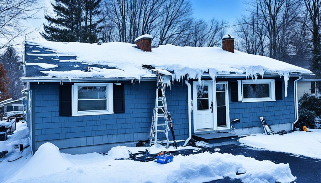 Dakreparatie bij sneeuwschade