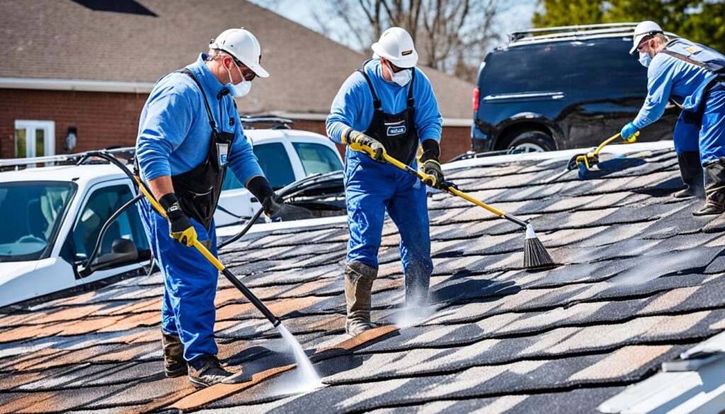 Garage dakpannen reinigen specialisten