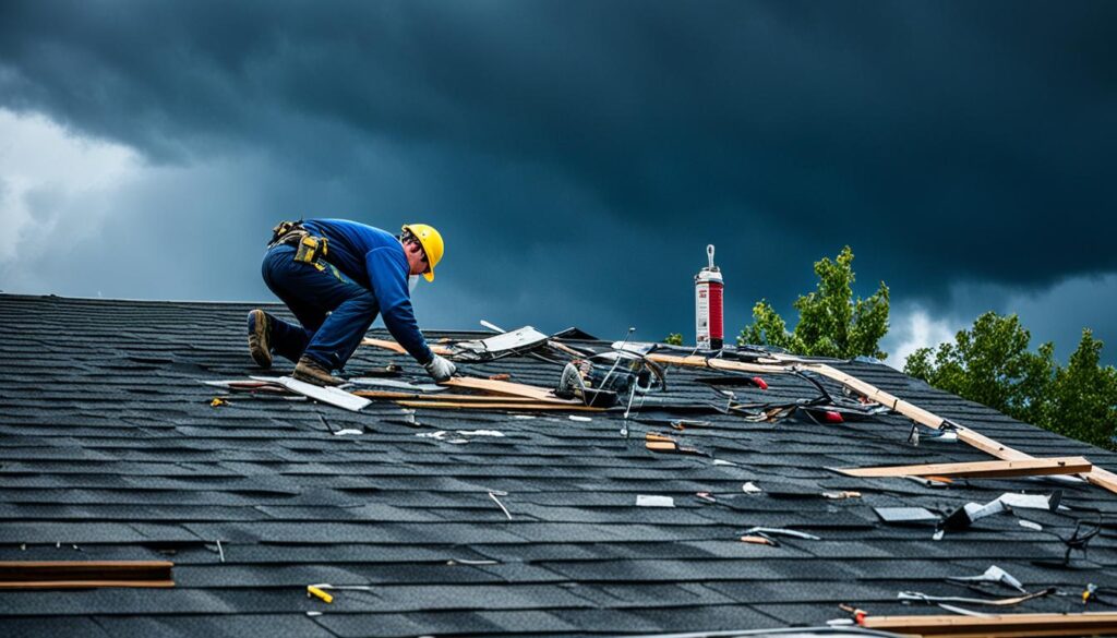 Hoe repareer je een beschadigd dak?