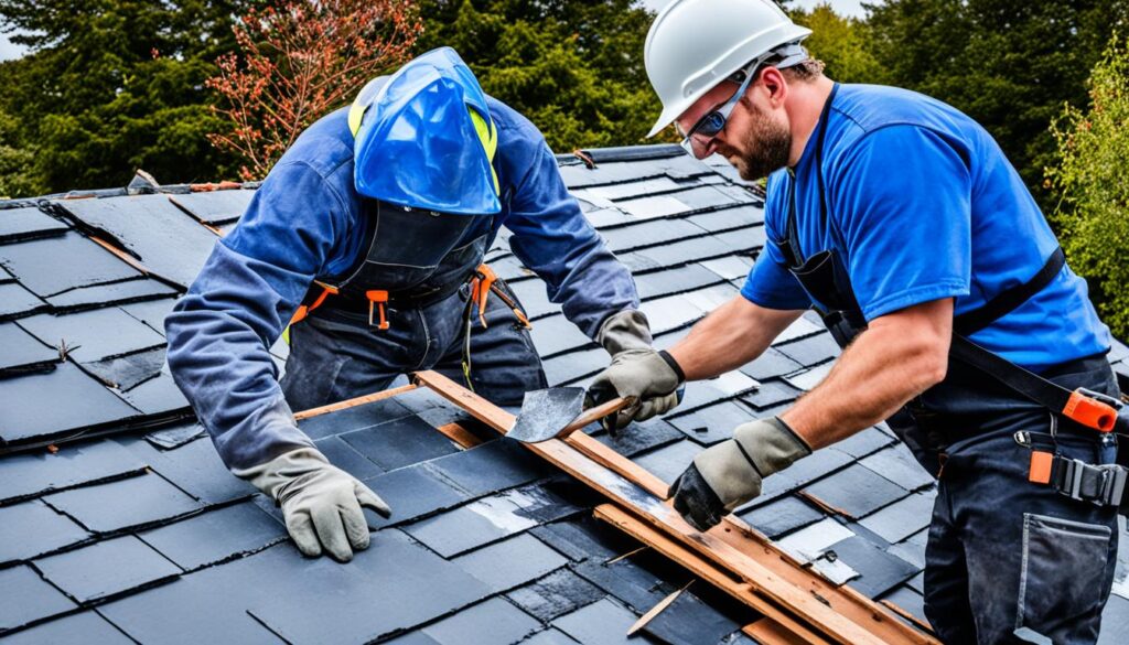 Hoe repareer je een beschadigd leien dak?