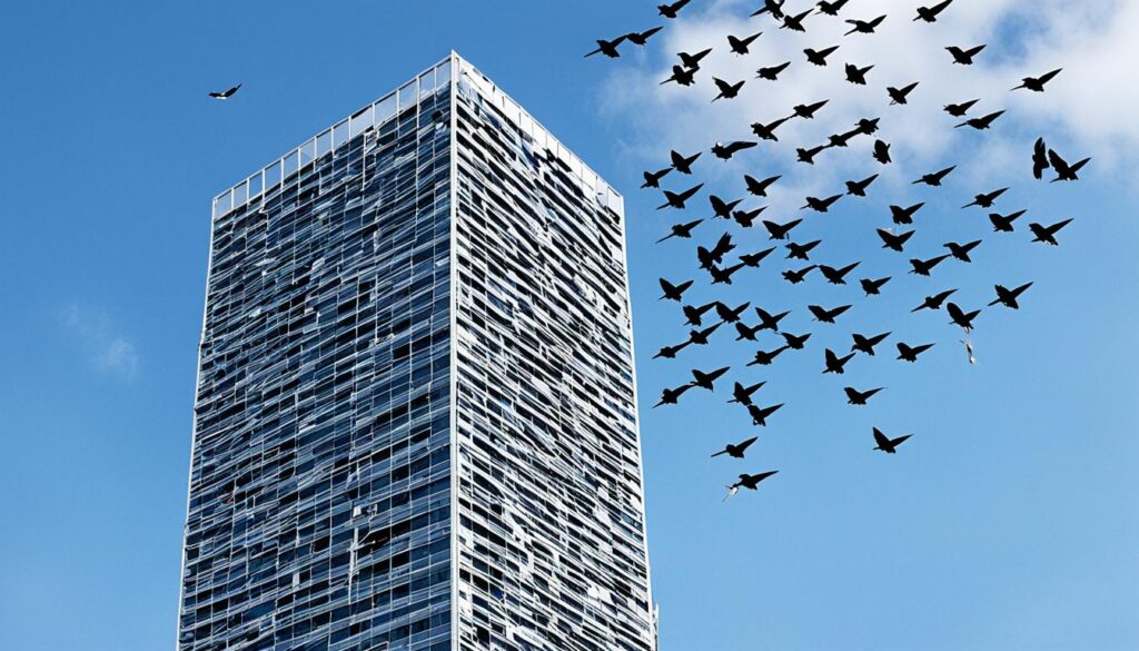 metalen vogelwering voor gebouwen